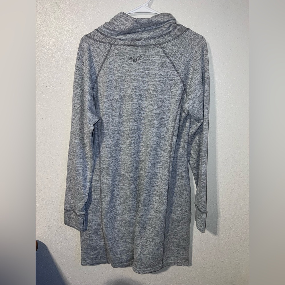 Kuhl Gray Cowl Neck Dress Lea - Picture 6 of 7